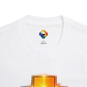 Rainbow Inca Cross T‑Shirt — Geometric Solar Eclipse Graphic Tee